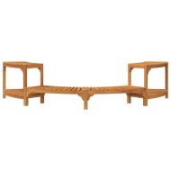 Кръгла открита гореща вана Кафяво 272 x 120 x 55.5 см