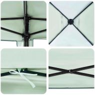 Шатър с автоматично отваряне Зелен 300 x 300 cm текстил