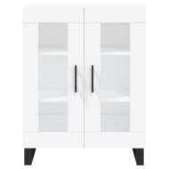 Висок шкаф, бял, 69,5x34x180 см, инженерно дърво