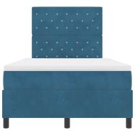 Легло с пружинирана основа Тъмносиньо 120 x 190 cm Кадифе