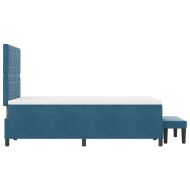 Легло с пружинирана основа Тъмносиньо 120 x 190 cm Кадифе