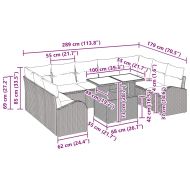 Комплект дивани 10 pcs бежово и светлосиво полиратан