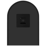 Стенно огледало черно 40x15 см овално