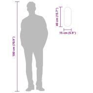 Стенно огледало черно 40x15 см овално