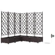 Градински саксии Кафяво 120 x 120 x 126 см Стомана