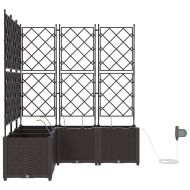 Градински саксии Кафяво 120 x 120 x 142 см Стомана