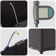 Градински саксии Кафяво 160 x 40 x 52 см Стомана