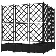 Градинска саксия с решетка 5 pcs Черно 120 x 120 x 125.5 см ПП