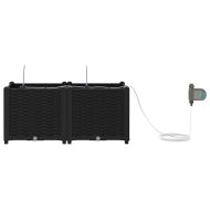 Градински саксии Черно 80 x 40 x 37.5 см Стомана