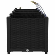 Градински саксии Черно 120 x 40 x 37.5 см Стомана