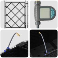 Градински саксии Черно 80 x 40 x 142 cm Стомана