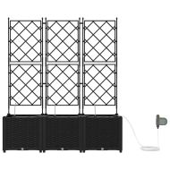 Градински саксии Черно 120 x 40 x 142 cm Стомана