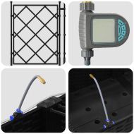 Градински саксии Черно 120 x 120 x 126 см Стомана