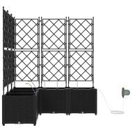 Градинска саксия 5 pcs Черно Стомана