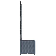 Градинска саксия с решетка Светлосиво 40 x 40 x 143 см ПП