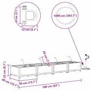 Градински саксии Светлосиво 160 x 40 x 22 см Стомана