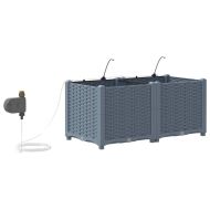 Градински саксии Светлосиво 80 x 40 x 37.5 см Стомана