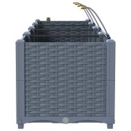 Градински саксии Светлосиво 120 x 40 x 37.5 см Стомана