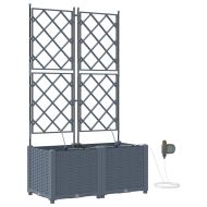 Градински саксии Светлосиво 80 x 40 x 142 cm Стомана