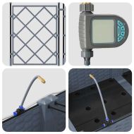 Градински саксии Светлосиво 120 x 40 x 126 см Стомана