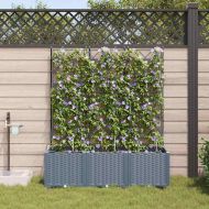 Градински саксии Светлосиво 120 x 40 x 142 cm Стомана