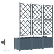 Градински саксии Светлосиво 120 x 40 x 142 cm Стомана