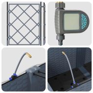 Градински саксии Светлосиво 120 x 40 x 142 cm Стомана