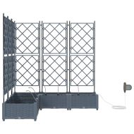 Градински саксии Светлосиво 120 x 120 x 126 см Стомана