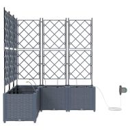 Градински саксии Светлосиво 120 x 120 x 142 см Стомана