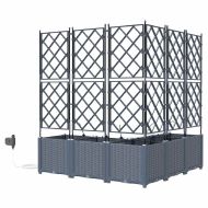 Градински саксии Светлосиво 120 x 120 x 142 см Стомана