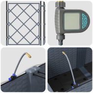 Градински саксии Светлосиво 120 x 120 x 142 см Стомана