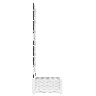 Градинска саксия с решетка Бяло 40 x 40 x 125.5 см ПП