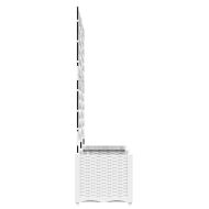 Градинска саксия с решетка 2 pcs Бяло 80 x 40 x 143 см ПП