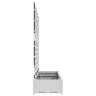 Градинска саксия с решетка 3 pcs Бяло 120 x 40 x 125.5 см ПП