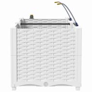 Градински саксии Бяло 80 x 40 x 37.5 см Стомана