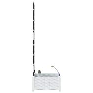 Градински саксии Бяло 40 x 40 x 126 см Стомана