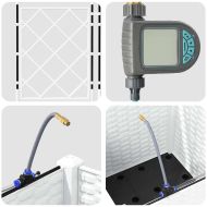 Градински саксии Бяло 40 x 40 x 142 cm Стомана