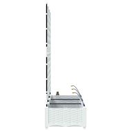 Градински саксии Бяло 120 x 40 x 126 см Стомана