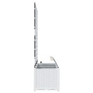 Градински саксии Бяло 120 x 40 x 142 cm Стомана