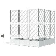 Градински саксии Бяло 120 x 120 x 126 см Стомана