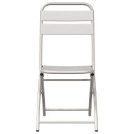 Сгъваем градински стол 2 pcs Бежово 55 x 56.5 x 91 см Стомана