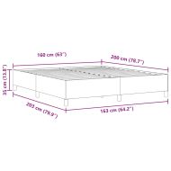 Рамка за легло Тъмносив 160 x 200 cm Кадифе