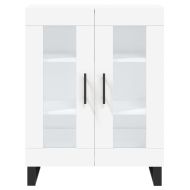 Сайдборд, бял, 69,5x34x90 см, инженерно дърво