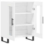 Сайдборд, бял, 69,5x34x90 см, инженерно дърво