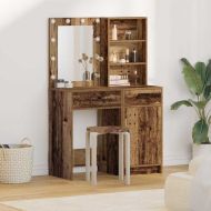 Комплект тоалетно шкафче 2 pcs Старо дърво Инженерно дърво