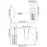 Комбинирано детско съоръжение за игра, импрегниран бор