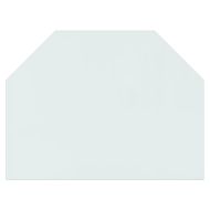 Стъклена подложка за камина, шестоъгълна, 80x60 см