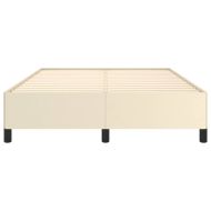 Рамка за легло кремава 140x190 см изкуствена кожа