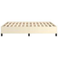 Рамка за легло кремава 140x190 см изкуствена кожа