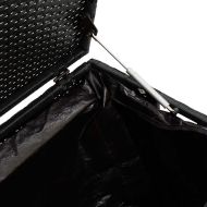 Градинска кутия за съхранение, черна, 110x50x58 см, полиратан